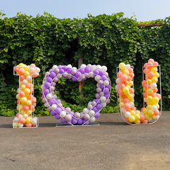 big frame balloon letter heart shape stand