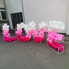 big frame balloon letter heart shape stand