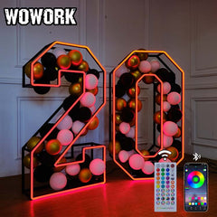 21 with RGB neon sign metal light up numbers