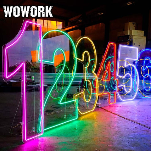 RGB neon numbers for birthday party event decoration – ohoworknew