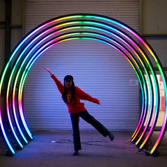 Round Neon Tunnel Arch