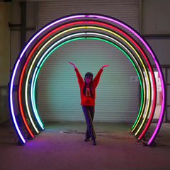 Round Neon Tunnel Arch